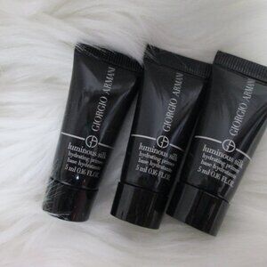 Giorgio Armani x 3 Luminous Silk Travel size mini's 5ml x 3 Hydrating Primer NEW